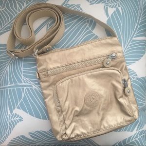 Kipling Cross Body Nylon Gold Metallic Bag